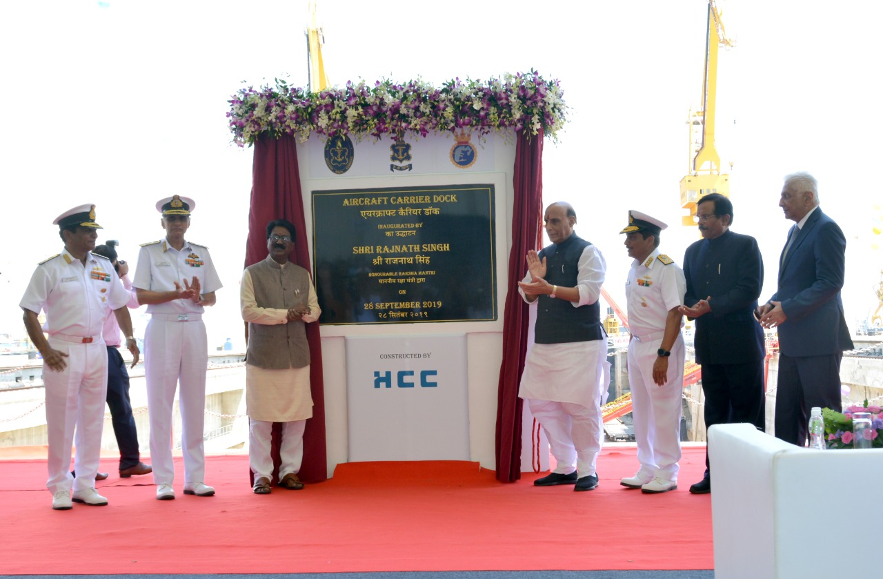 RM inaugurates Aircraft Carrier Dry Dock